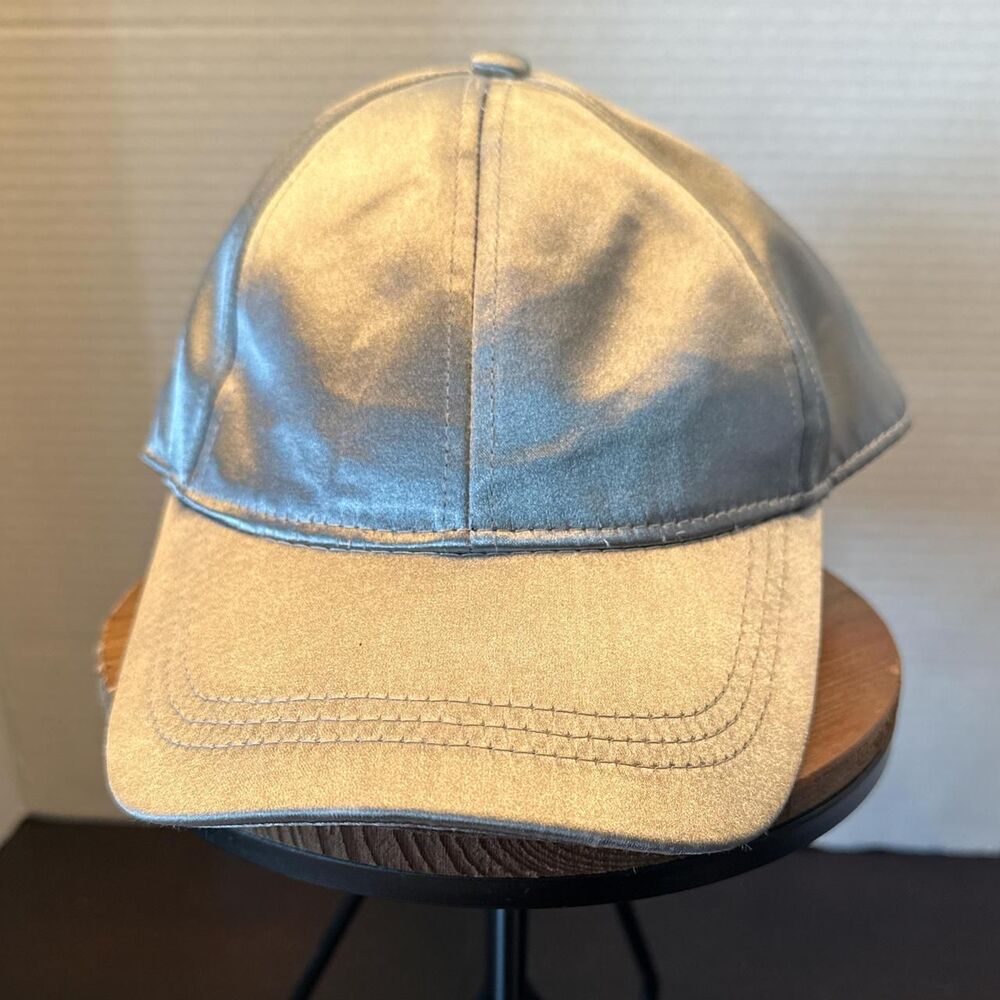 NWOT H&M brand Silver satin hat/cap with slide adjuster